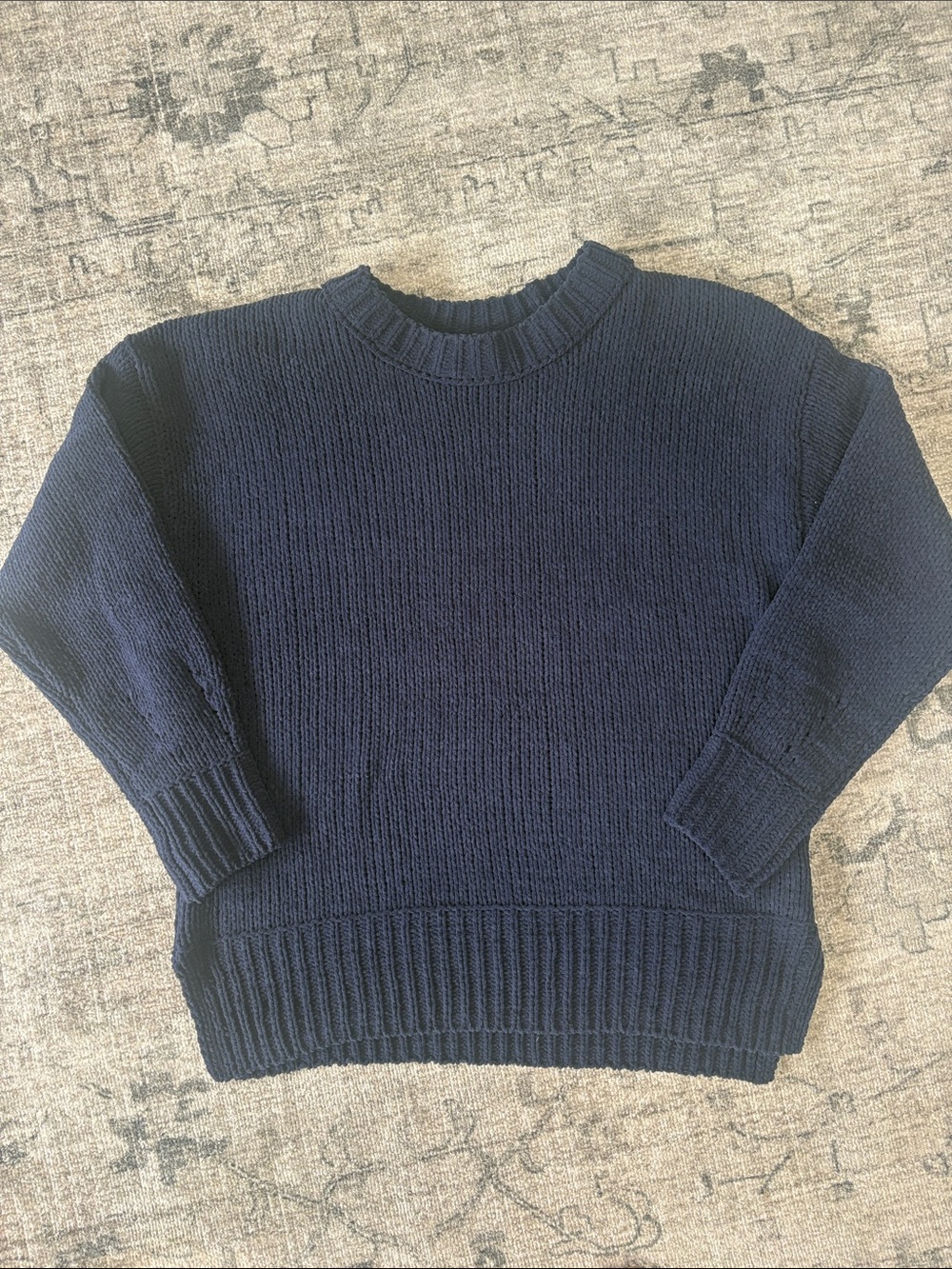 Aerie Navy Crewneck Knit Sweater